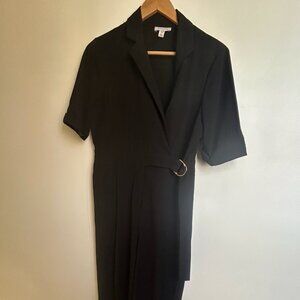 Topshop Black Jumpsuit Work Outfit with belt | US 8 Good Condition